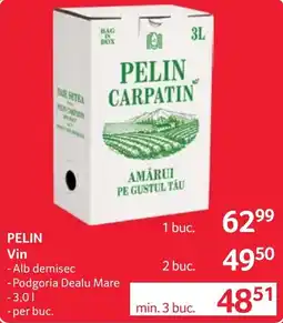 Selgros Pelin vin alb demisec Ofertă