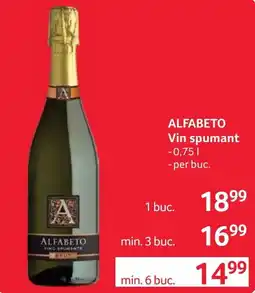 Selgros Alfabeto vin spumant Ofertă