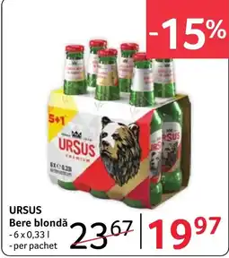 Selgros Ursus bere blondă Ofertă
