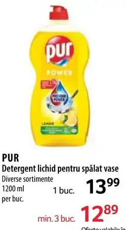 Selgros Pur detergent lichid pentru spălat vase Ofertă