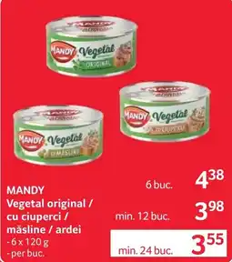 Selgros Mandy vegetal original cu ciuperci măsline ardei Ofertă