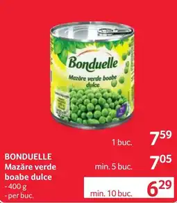 Selgros Bonduelle mazăre verde boabe dulce Ofertă