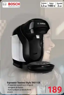 Selgros Bosch Espressor Tassimo Style TAS112E Ofertă