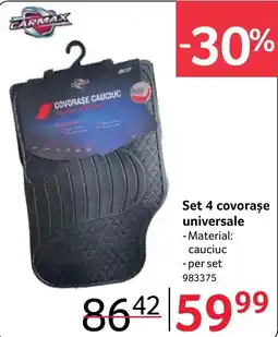 Selgros Carmax covorașe cauciuc Ofertă