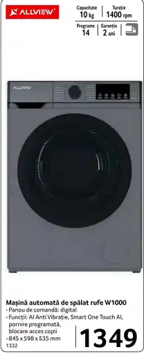 Selgros Allview mașină automată de spălat rufe W1000 Ofertă