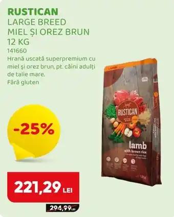 Rustican large breed miel și orez brun