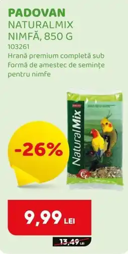 Animax Padovan naturalmix nimfă Ofertă