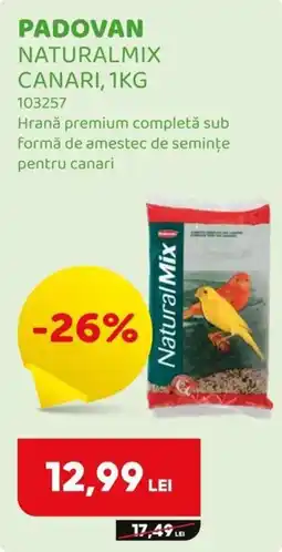 Animax Padovan naturalmix canari Ofertă