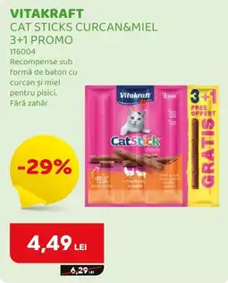 Animax Vitakraft cat sticks curcan&miel Ofertă