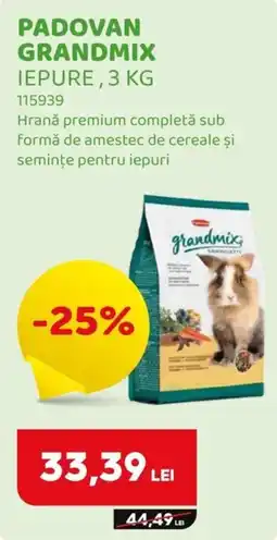 Animax Padovan grandmix iepure Ofertă