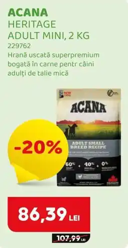 Animax Acana heritage adult mini Ofertă