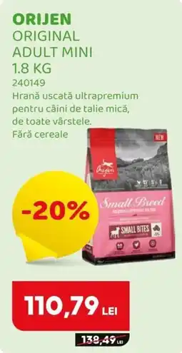 Animax Orijen original adult mini Ofertă