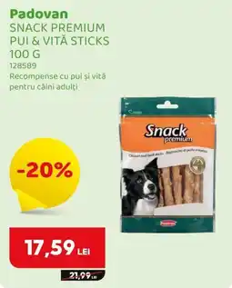 Animax Padovan snack premium pui & vită sticks Ofertă