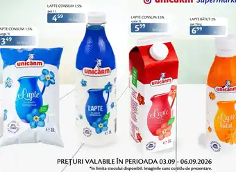 Unicarm Unicarm lapte de consum semidegresat Ofertă