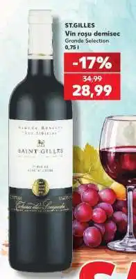 Kaufland ST.GILLES Vin roșu demisec Grande Selection 0,75 l Ofertă