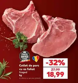Kaufland Cotlet de porc cu os feliat Ofertă