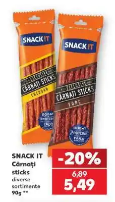 Kaufland SNACK IT Cârnați sticks Ofertă