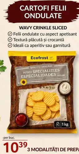 Selgros Ecofrost cartofi felii ondulate Ofertă