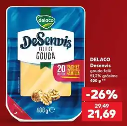 Kaufland DELACO Desenvis gouda felii Ofertă