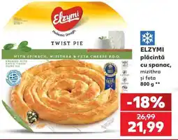 Kaufland ELZYMI Plăcintă cu spanac, mizithra și feta Ofertă