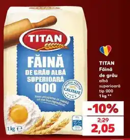 Kaufland TITAN Făină de grâu albă superioară tip 000 Ofertă