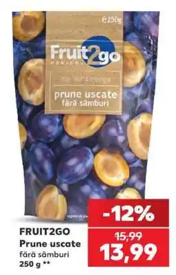 Kaufland FRUIT2GO Prune uscate fără sâmburi 250 g Ofertă