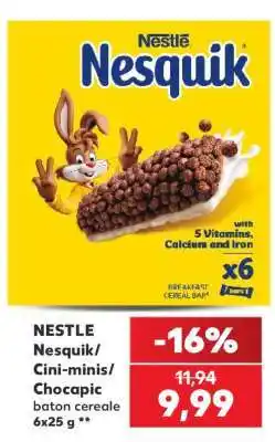 Kaufland NESTLE Nesquik/Cini-minis/Chocapic baton cereale 6x25 g Ofertă