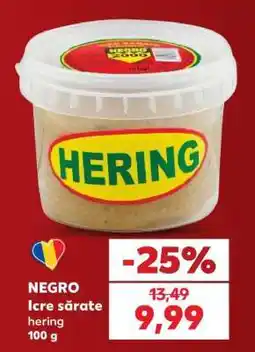 Kaufland NEGRU Icre sărate hering Ofertă