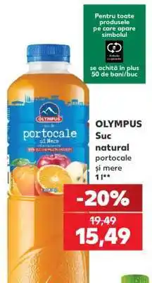 Kaufland OLYMPUS Suc natural portocale și mere 1l Ofertă