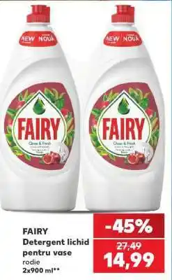 Kaufland FAIRY Detergent lichid pentru vase rodie Ofertă