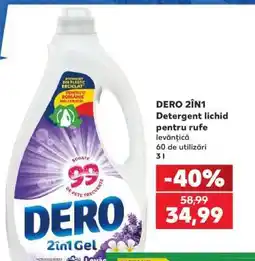 Kaufland DERO 2ÎN1 Detergent lichid pentru rufe Ofertă