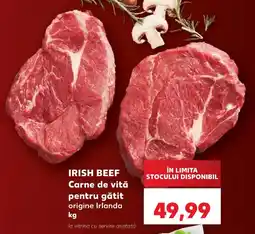 Kaufland Irish Beef Carne de vită pentru gătit origine Irlanda Ofertă