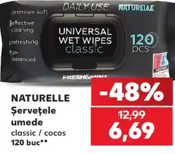 Kaufland Naturelle șervețele umede classic / cocos Ofertă