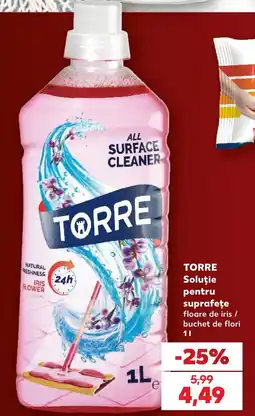 Kaufland Torre soluție pentru suprafețe floare de iris / buchet de flori Ofertă