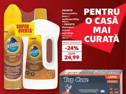 Kaufland Pronto spray pentru lemn multisuprafețe + Pronto detergent pentru suprafețe lemn curat Ofertă