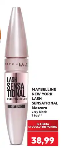 Kaufland Maybelline New York Lash Sensational Mascara very black Ofertă