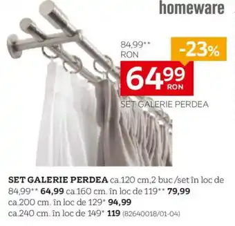 Set galerie perdea