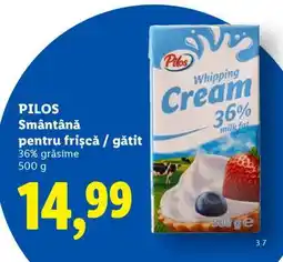 Lidl PILOS Whipping Cream Ofertă