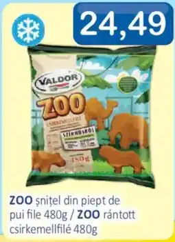 CBA Valdor zoo șnițel din piept de pui file Ofertă