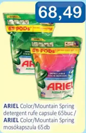 Ariel color/mountain spring detergent rufe capsule