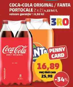 Penny Coca-Cola Original / Fanta Portocale Ofertă