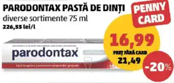Penny Parodontax pastă de dinți Ofertă