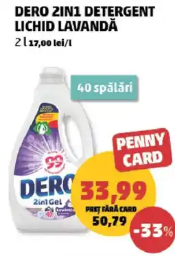 Penny Dero 2in1 detergent lichid lavandă Ofertă