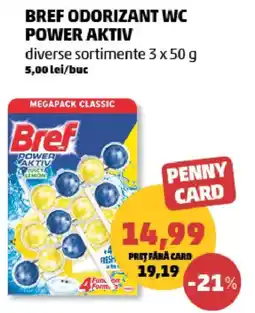 Penny Bref odorizant wc power aktiv Ofertă
