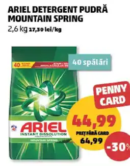 Penny Ariel detergent pudră mountain spring Ofertă