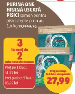 Penny purina one hrană uscată pisici somon pentru pisici sterile / curcan Ofertă