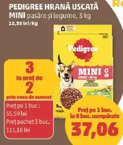 Penny Pedigree hrană uscată mini pasare și legume Ofertă