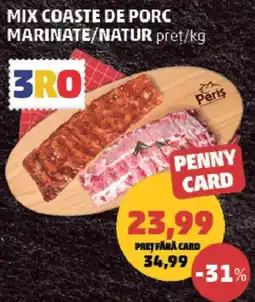 Penny 3ro mix coaste de porc marinate/natur Ofertă