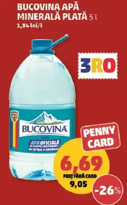 Penny Bucovina apă minerală plată Ofertă