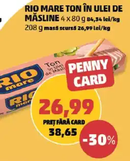 Penny Rio mare ton în ulei de măsline Ofertă
